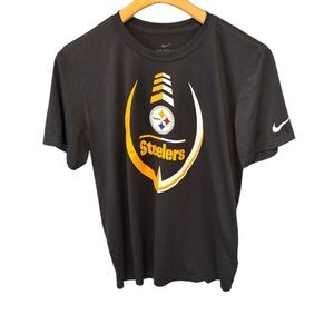 Nike Kids Black Steelers Dri-Fit short Sleeve T-Shirt Size Medium